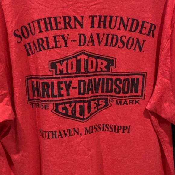 Harley-Davidson Red Soft-cotton graphic T - Picture 4 of 7